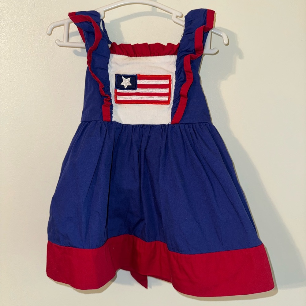 Lil Cactus Patriotic American Flag Dress 3-6 months